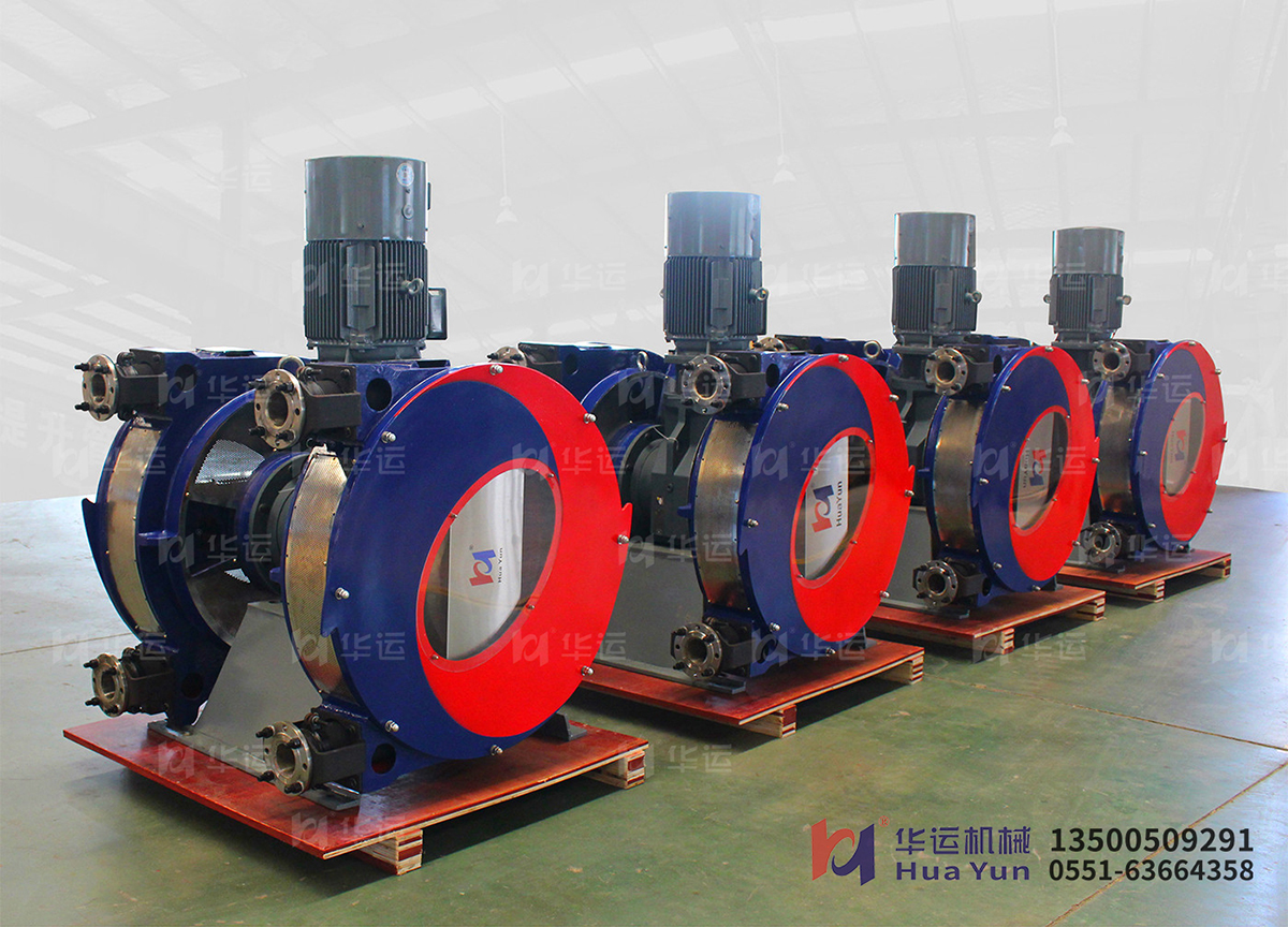 華運軟管泵輸送石灰石、消石灰、氯化鈣等藥劑