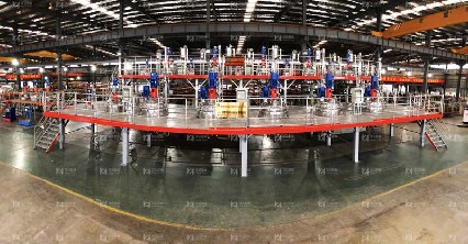 為某大型集團設(shè)計生產(chǎn)的熒光涂料成套設(shè)備完工