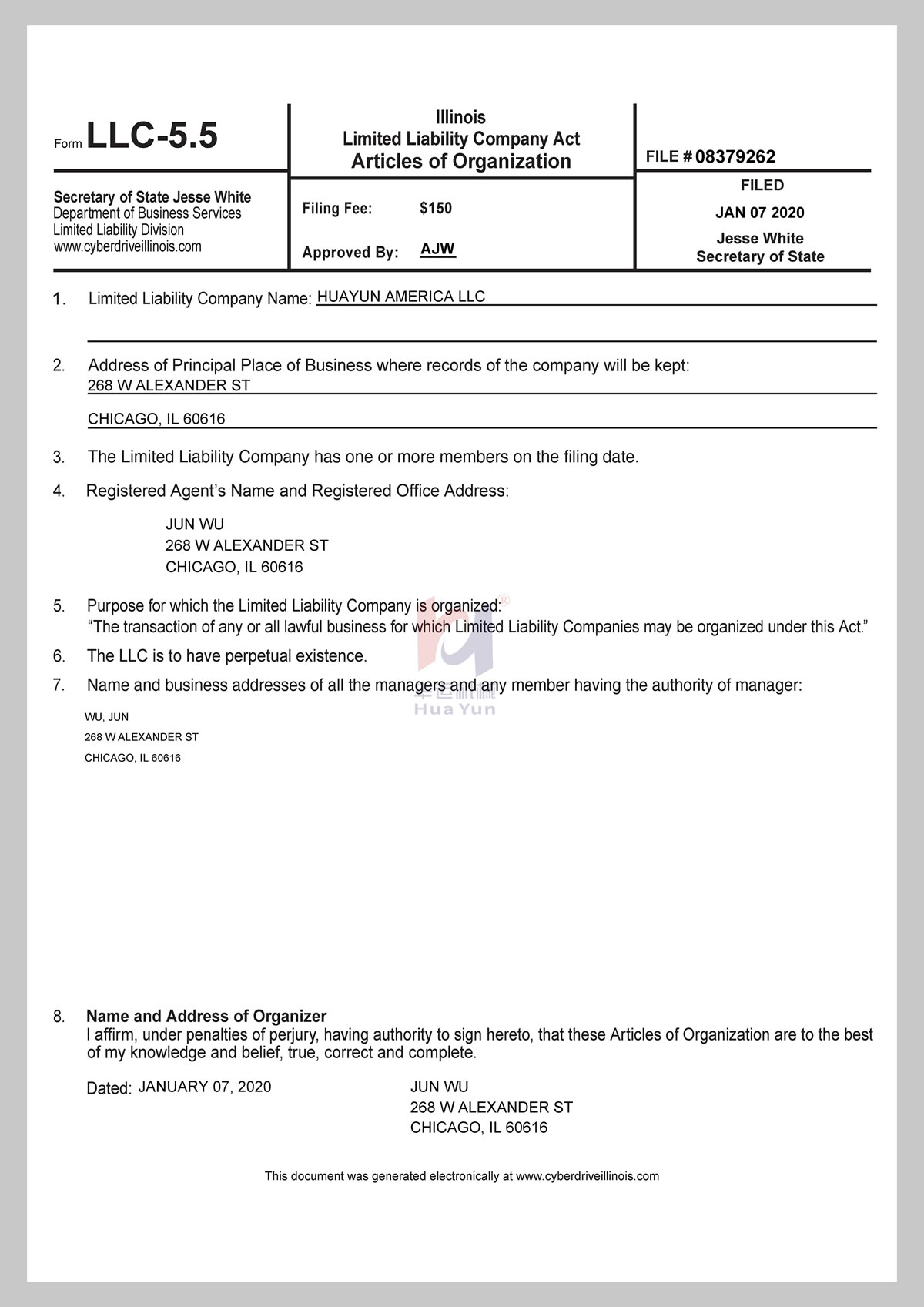 美國公司注冊證書